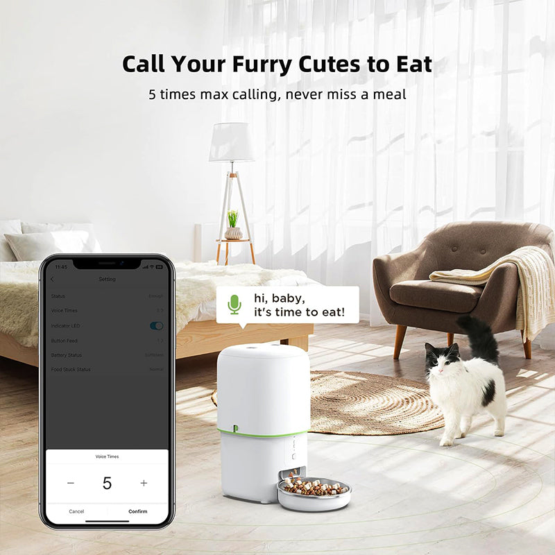 Automatic pet feeder wifi best sale