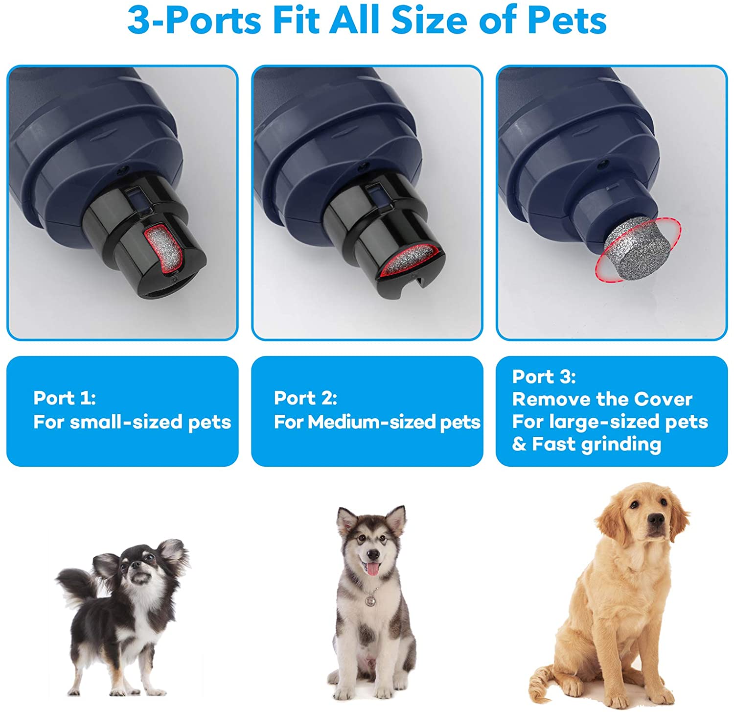 Pet nail grinder store for large dogs