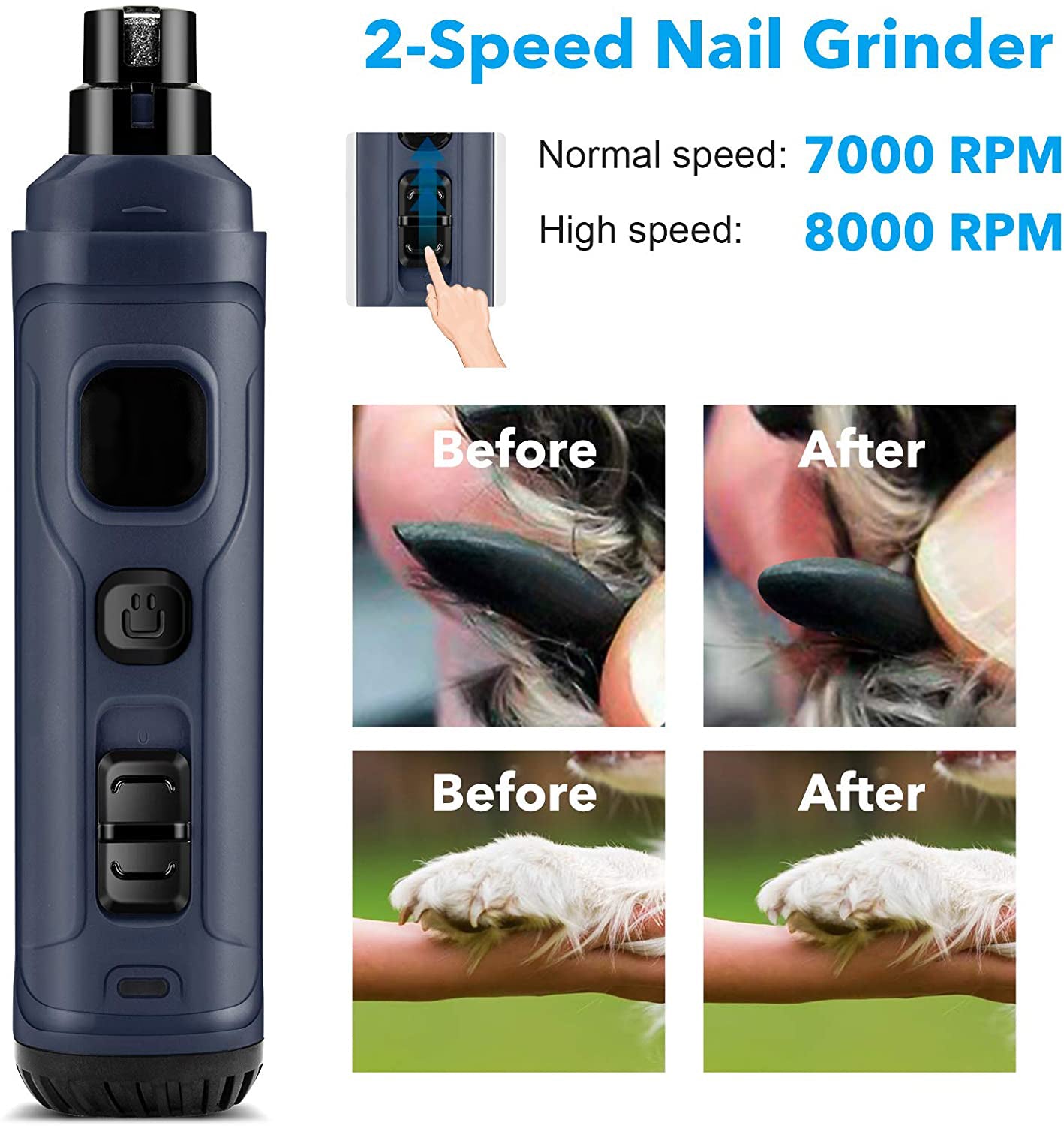 Electric nail outlet trimmer for dogs